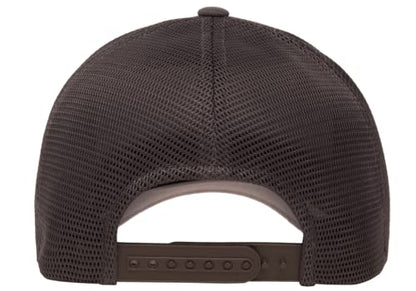 Flexfit 110M Trucker Mid-Profile Mesh Back Snapback Cap - color: Charcoal