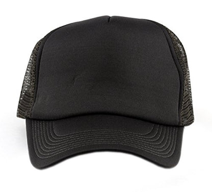 NYFASHION101 Plain Mesh Trucker Hat - Breathable 6-Panel Daily Snapback Cap, Customizable Ideal for DIY Embroidery & Patches - color: Brown