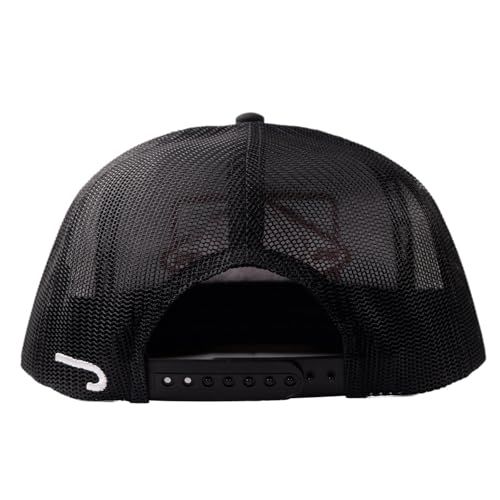 Lazy J Ranch Wear Classic Rope Trucker Hat In Black & Black Iron For Unisex Adult