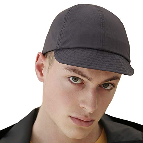 UNDERCONTROL Colorful Cycling Supplex Cap UPF 40 Low Profile Short Brim Foldable Quick Dry Outdoor Sports Adjustable hat - color: Urh-c-001-xanadu-charcoal