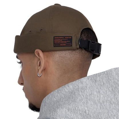 UNDERCONTROL Brimless Sailor Fisherman Leon Hat No Visor Miki Skull Docker Beanie Trawler Tactical Ring Cap for Men & Women - color: Combat Khaki Green