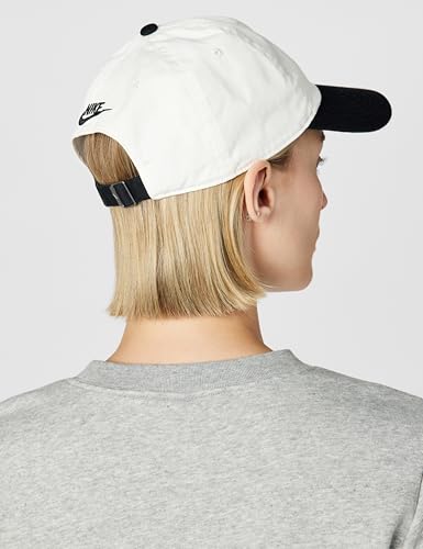 Nike Unisex Adult Club Unstructured Just Do It Cap Hat | Mens and Womens - color: Sail/Black/Black, size: Large-X-Large
