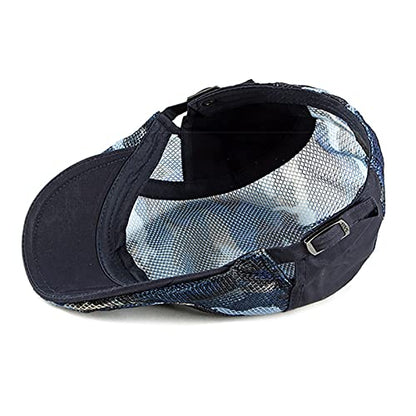 Newsboy Men's Hat Camo Cotton Classic Adjustable Cap Flat Soft Hunting Golf - color: Camo Green
