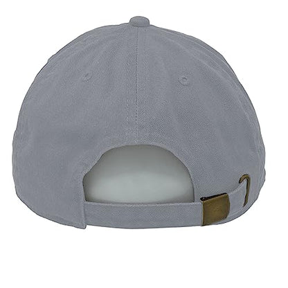 Glory Max 100% Cotton Baseball Cap Classic Plain Low Profile Golf Dad Hat Buckle Adjustable - color: Gray