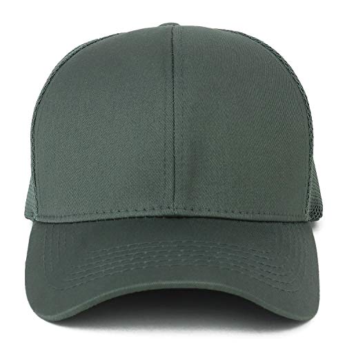 Trendy Apparel Shop Oversize XXL Structured Trucker Mesh Baseball Cap - color: Dark Grey