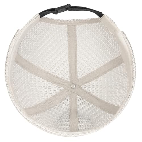 Mens Mesh Brimless Cap with No Brim, Summer Docker Cap Beanie Hat Flip Sailor Skullcap Breathable - color: Beige(off White)