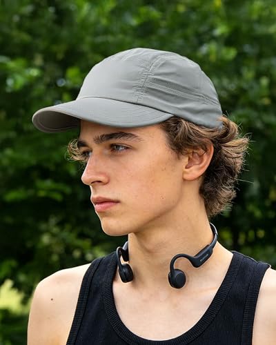 Croogo 5 Panel Running Hat Quick Dry Baseball Cap Sun UV Sports Outdoor Cap - color: Wbbc3-gray