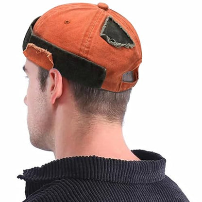 Men Dome Brimless Hats Sailor Docker Beanie Cap Hip Hop Skull Caps - color: Red