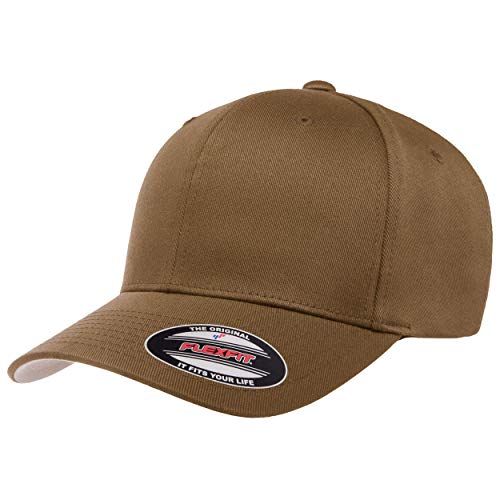 Flexfit Men's Athletic Baseball Fitted Cap - color: Coyote Brown, size: Small-Medium