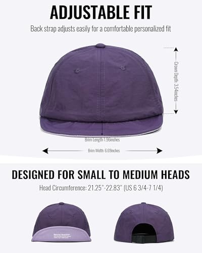 CLAPE Color-Block Short Brim Cap, Quick Dry Lightweight Outdoor Hat - color: Bs26sb08-purple&violet