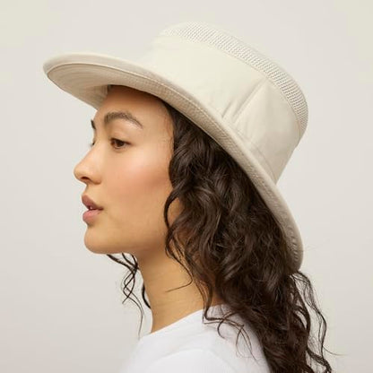 Tilley Womens Ltm5 Airflo Medium Brim Recycled Sun Hat, Olive, 7.75 US - color: Light Stone, size: 7 1/4