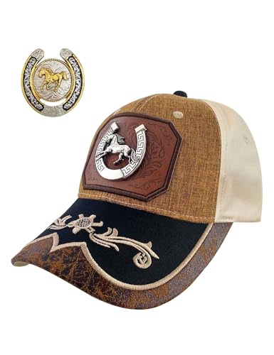 TOPACC Cowboy Hats for Women Western Trucker Hat for Country Concert - color: K Brown