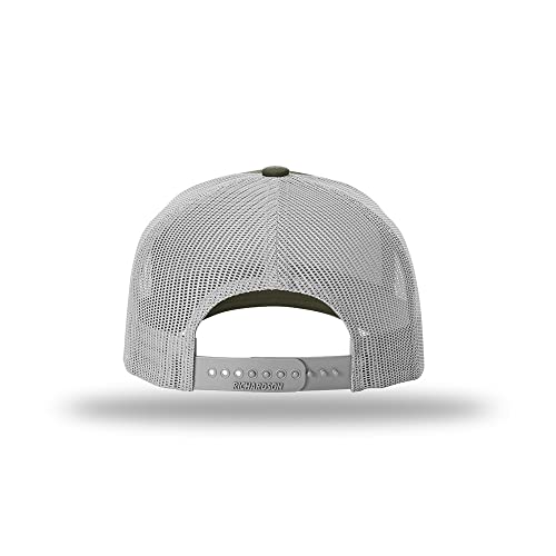 Richardson 112FP & 112PFP Classic Fit Five-Panel Snapback Trucker Cap |OSFM - color: Beetle/Quarry