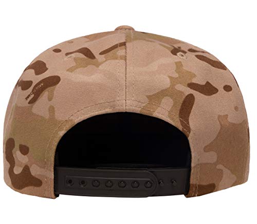 6-Panel Structured Flat Visor Classic Snapback (6089) - color: Arid