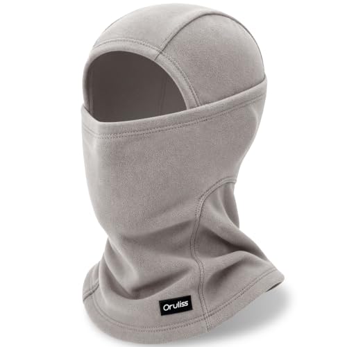 Winter Ski Mask Balaclava for Men Women, Warm Full Face Mask Cold Weather Snowboarding Skiing Motorcycling - color: Light Grey