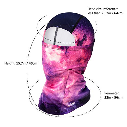 BASSDASH Winter Balaclava Fleece Ski Mask Ninja Hood Neck Warmer Fishing Hunting - color: Space Purple