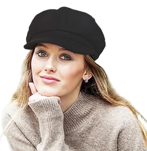 Women's Beret & Baker Boy Hat - 8 Panel, Winter & Fall, Newspaper Boy Style