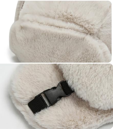 Women's Trapper Hat Faux Fur Winter Hats Fuzzy Russian Hat with Buckle Trooper Warm Ski Cycling Ear Flap Hat 2025 - color: A Pink