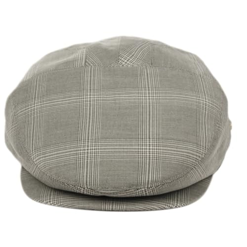 Men’s Cotton Flat Ivy Cap Lightweight Breathable Driving Hat Classic Golf Cabbie Newsboy Style Cap - color: Gray-iv4129, size: Small-Medium