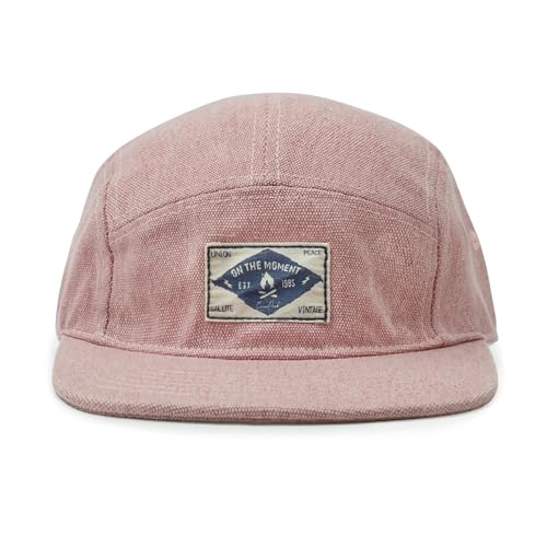 Croogo 5 Panel Hat Flat Brim Baseball Cap for Men Women Vintage Streetwear - color: 5p02-pink