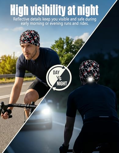 Sweat Wicking Skull Caps Cooling Helmet Liner Hat Running Beanie Cycling Skullcap Sleeping Cap for Men Women - color: Skull Sets