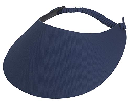 TOP HEADWEAR Women's Cotton Foam Visor- Stretch Sun Protection Hat - color: Navy