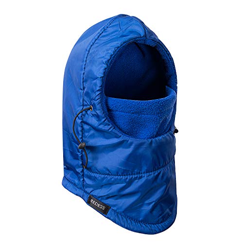 REDESS Winter Windproof Hat, Unisex Children Heavyweight Balaclava, Ski Mask with Thick Warm Fleece Face Cover - color: Pure Blue