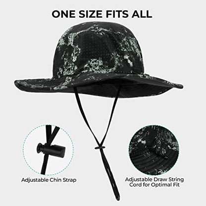 KastKing Sol Armis UPF 50 Boonie Hat for Sun Protection,Men Women - color: Boulder Camo Obsidian