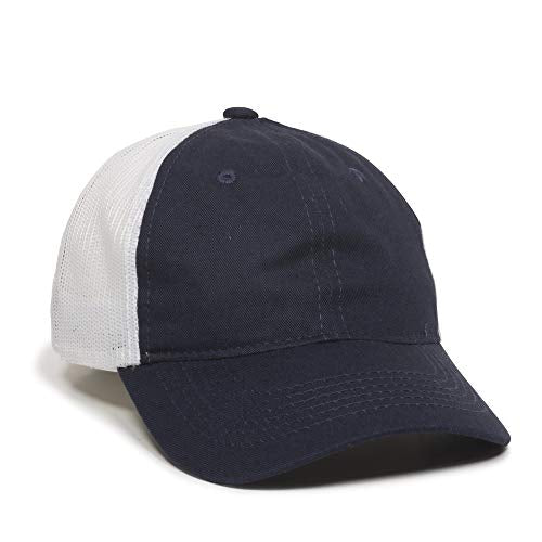 Outdoor Cap Garment Washed Meshback Cap - color: True Navy/White