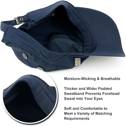 Loneshark Water Resistant Military Hat Quick Dry Cadet Cap Army Flat Top - color: Square-logo-navy