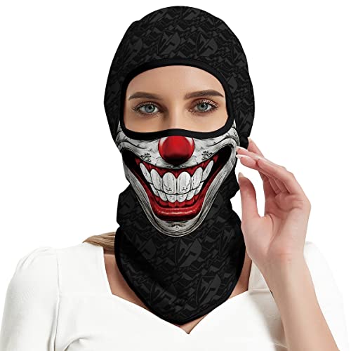 3D Balaclava Ski Mask Motorcycle Full Face Mask Outdoor Tactical Hood Headwear Mask Ghosts Skull Mask Men Women for Halloween - color: Clown