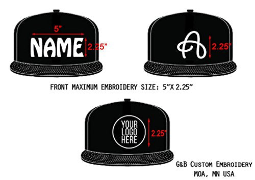 Custom Hat. 6089 Classic Snapback. Embroidered. Place Your Own Text/Logo - color: Black