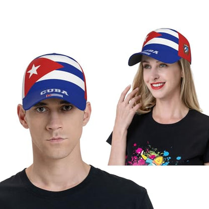 National Flags Baseball Cap for Men Women, Adjustable Trucker Hat Sun Visor Caps, Outdoor Dad Cap Patriotic Hat - color: Cuba Flag