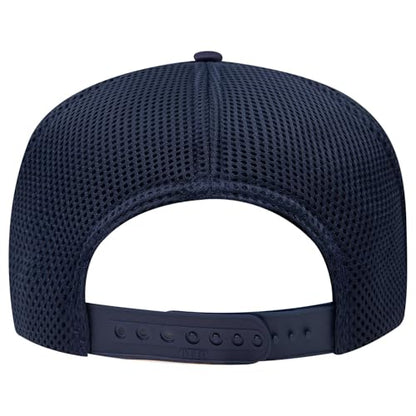 OTTO Cap 5 Panel High Crown Air Mesh Back Trucker Hat | Bulk Packs - color: 004 - Navy