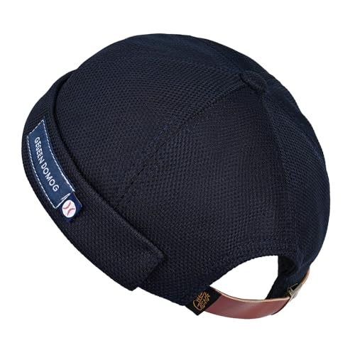 jerague Beanie Hat for Men Women Brimless Cuffed Hat Skullcap Watch Cap Adjustable - color: B1-navy