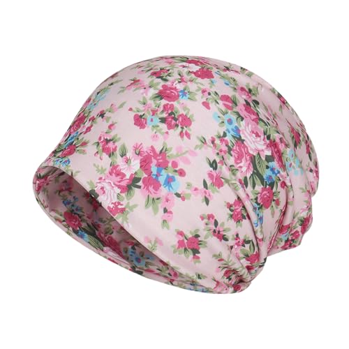 Jemis Sweet Heartwarming Breast Cancer Beanie Hat, Romantic Knitted Hat, Cancer Headwear Caps Baggy Skull Sleep Scarf - color: 2 Pack Black & Pink