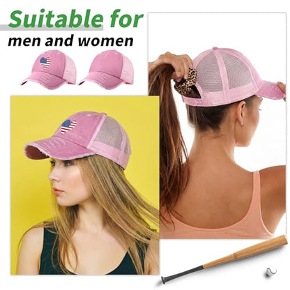 Suhine 24 Pcs Blank Trucker Hat Bulk,Unisex Baseball Cap - color: Pink