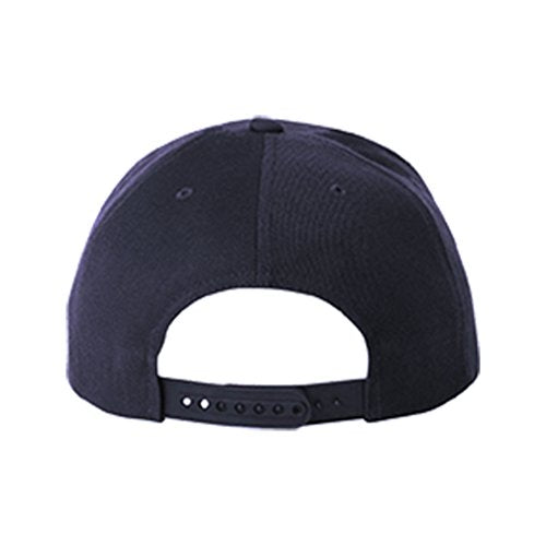 Custom Flat Brim Snapback Cap Cross Black Faith Jesus Christ Christian - color: Navy