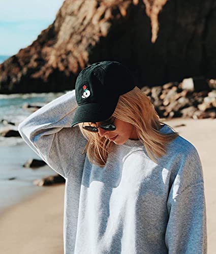 Riot Society Mens Embroidered Adjustable Dad Hat - color: Skull Rose (Black)