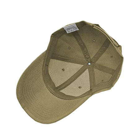 Glory Max Plain Baseball Cap Hook & Loop Strap Adjustable Solid Blank Curved Visor Hat - color: Khaki