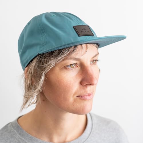 Tillak COHO Six Panel Hat, Kodra Nylon 6 Panel Cap with Snap Closure - color: Heron Blue