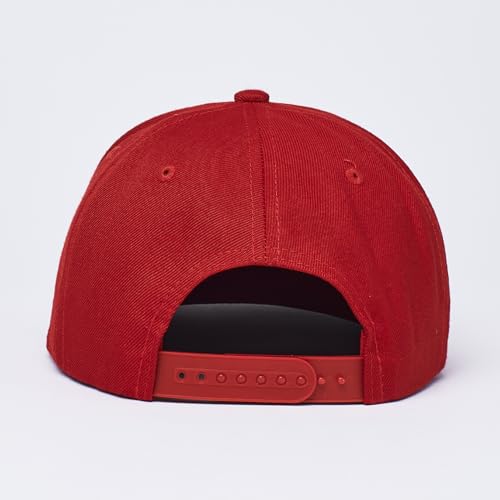 E BY ELIDAN Flat Bill Hat, Structured Flat Brim Baseball Cap for Men - color: Red