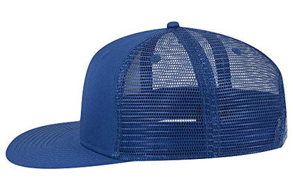 OTTO SNAP Hawaiian Pattern Square Flat Visor 6 Panel Pro Style Snapback Hat - color: Royal