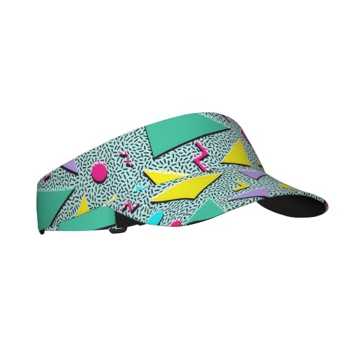 Sun Visor Hat Adjustable Uv Protection Caps Lightweight Hats for Women Men Outdoor Sports Running Golf Tennis - color: 80s 90s Retro Fashion 80's 90's