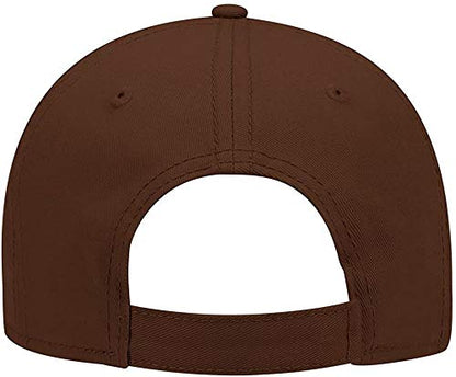 Ashen Fane 6 Panel Structured Low Profile Superior Cotton Twill Basic Baseball Hat - color: Brown