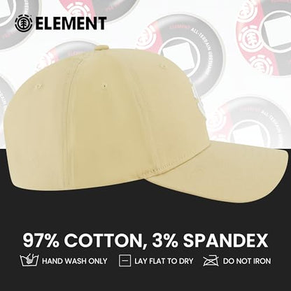 Element Unisex Adult Element Baseball Hat, Adult Flex Fit Active Sport Cap with Curved Brim - color: Khaki