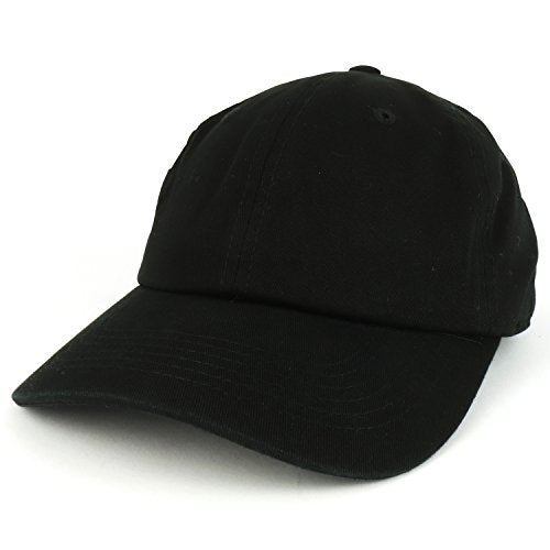 Trendy Apparel Shop Plain Unstructured Relaxed Style Dad Hat - color: Black