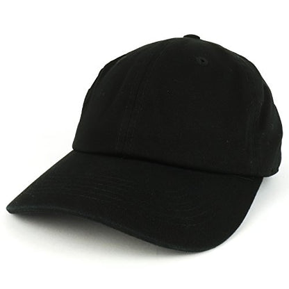 Trendy Apparel Shop Plain Unstructured Relaxed Style Dad Hat - color: Black
