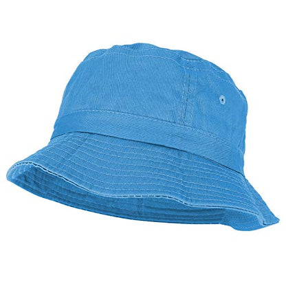 Armycrew Pigment Dyed Washed 100% Cotton Unisex Bucket Hat - color: Periwinkle