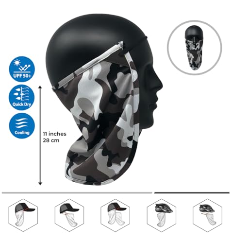 CoolNES - UV Sun Protection Neck Drape Adjustable Multifunctional 2 in 1 Face Covering for Outdoor Fishing - Unisex - color: Coolnes-camouflage
